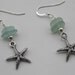 Sterling Silver Sea Glass Earrings Sea Glass Jewelry E-06