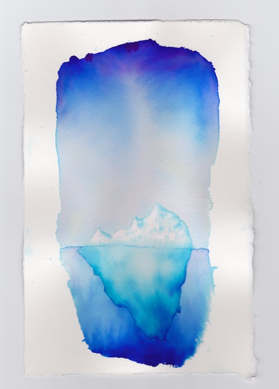 Iceberg Watercolor Painting