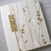Ivory and Gold Wedding Photo Album Handmade Hand stitched beading Golden Stems 8x10 Archival MADE TO ORDER