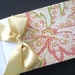 Coral Wedding Photo Album, Guest Book Yellow and Peach Summer Sunset, One of a Kind, Personalized 5.5 x 10
