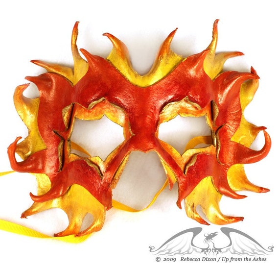 Fire Element Leather Mask by RSDixonArt on Etsy