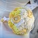 Yellow Fabric Flower Bouquet, Ombre Bouquet, Fabric Bridal Bouquet, Weddings