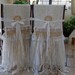 My Whole Heart - Vintage Lace and Burlap Farmhouse Shabby Chic Bride and Groom Chair Cover Set