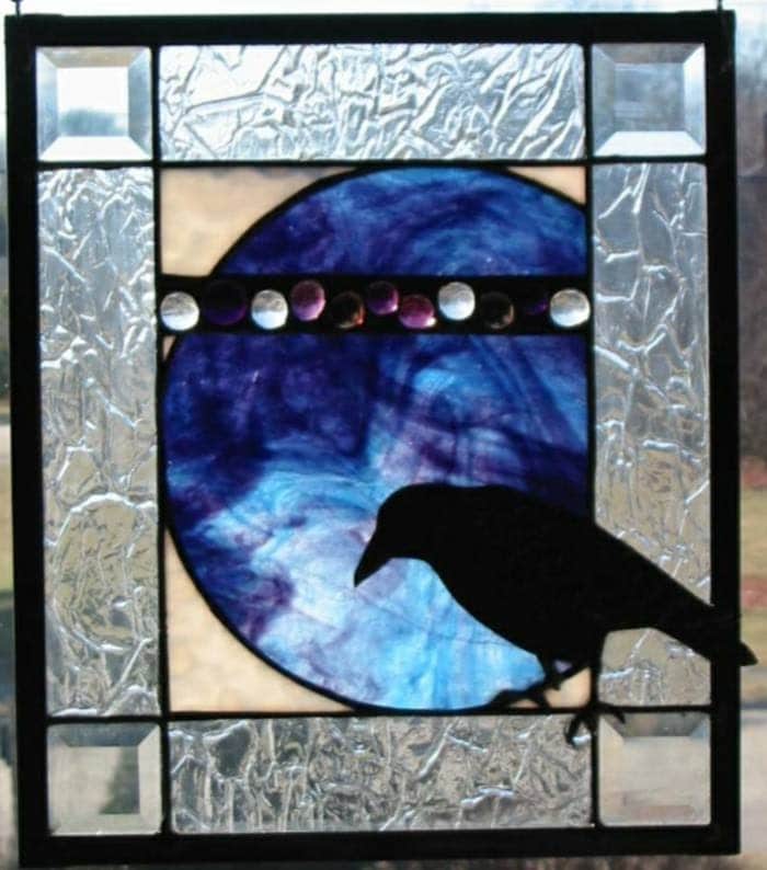 Nevermore Raven Stained Glass Pattern