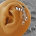 Clear Water Silver Ear Cuff - Dew Drops of Magic by COGnitive Creations