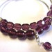 Row Counter Bracelet Abacus - Amethyst - Complimentary Earrings