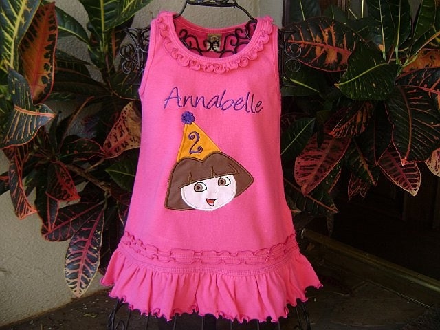 Dora Birthday Dress Girl Birthday Dress Dora Dress Dora