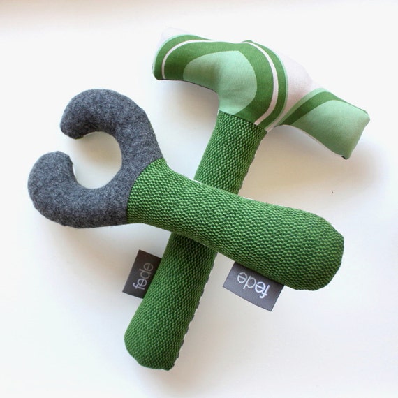 First Tool Set Baby Rattles by fede on Etsy