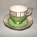 Bell China Minty Green and Gold Teacup and Saucer