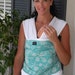 ORGANIC BABY WRAP-The Original Tie One On Baby Wrap -Teal Floral -Newborn to Toddler Carrie-DVD INCLUDED
