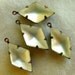 Crystal Matte 21x12 Diamond Vintage Glass Drops 4 Pcs