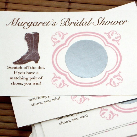 Bridal Shower Scratch Off Game by NiftyPear on Etsy
