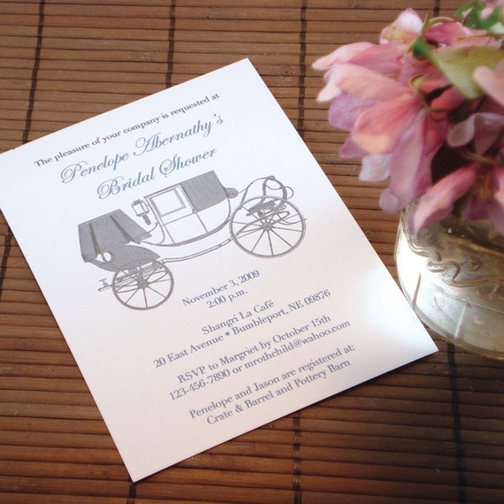 Cinderella Themed Bridal Shower Invitations 5