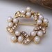 RESERVED FOR SHEILA, Brooch, Faux Pearl and Rhinestones Wreath Like Brooch, Etsy Jewelry, Jewelry, Vintage Brooch, Gift, Etsy, Etsy Vintage