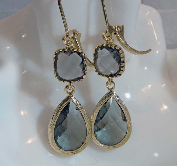 Smoky Topaz Drop earrings by pendredkeller28 on Etsy