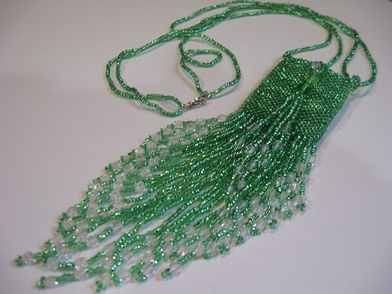 Necklace, Beadwork Amulet Bag