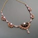 Beaded Fan Necklace with Pearls