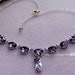 Swarovski Tanzanite Crystal and Sterling Silver Necklace Fine Jewelry