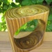 Wood Bangle - Sumac Bracelet - Size Small - Amazing Grain - Square Rounded Wooden Jewellery - Canada - Sustainable - Green - Sapwood