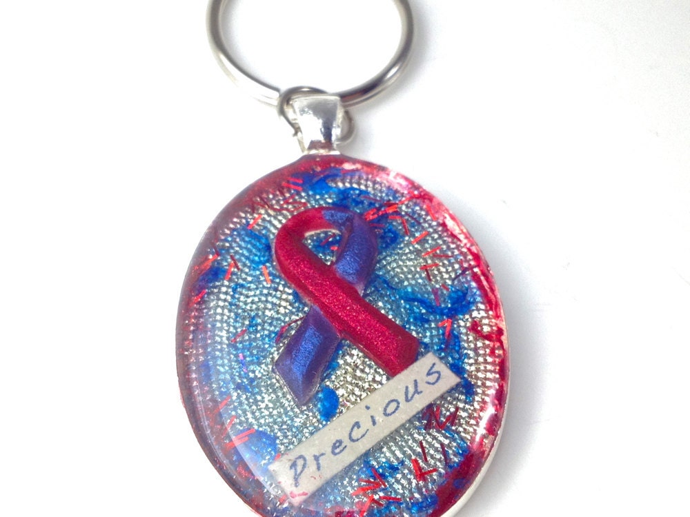 CHD Awareness Ribbon Keychain