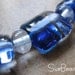 Lampwork Beads - SueBeads - Blue and Blue Set - Handmade Lampwork Beads - SRA M67