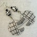 Recycled Circuit Board EARRINGS PHOTOGRAPHIC Film VINTAGE Czech Beads