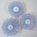 Pretty Poppies - Lampwork Flower Beads - Pink and Blue Streaky