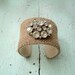 Cuff Bracelet - Burlap and Rhinestones