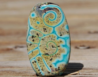 Another Tribal Song - 1 Squeezed Focal Bead - K O Lampwork