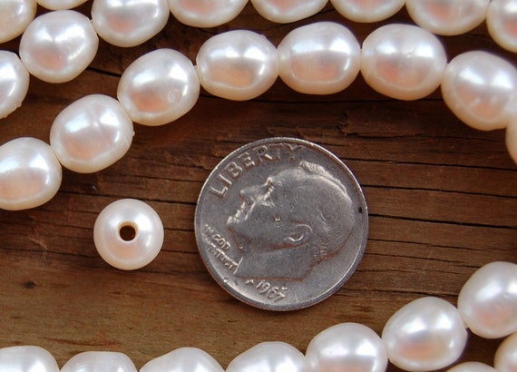 Large Hole Cultured Freshwater Pearls...16 inch strand...BIG