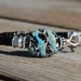 K O Lampwork - Sterling Viking Knit Bangle Bracelet - Midnight Surf