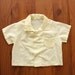 1950s Cabana Button up Pale Yellow Woven Pocket
