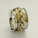 RESERVED to Robin - payment 5 -Diamonds ring - Wide 14k YELLOW gold band with a yellow gold spinner and champagne diamonds - New beginning