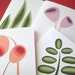 Retro Plants - set of four art cards