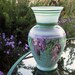 Hanging Wisteria- Impressionist Painted Original Large Glass Vase