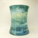 Sunlit Clouds- Impressionist Landscape Handpainted Art Glass Vase