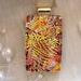 Fused Dichroic Glass Pendant, Glass Jewelry, Gold, Necklace Included, One of a Kind
