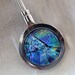 Dichroic Glass Purse Hanger, Purse Hook, Fused Glass