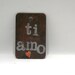 Ti Amo - I love You - Eco Love Note - Original Mixed Media Collage - Greeting Card
