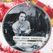 Christmas Ornament . Santa Sweetie I can Explain Recycled tin can lid