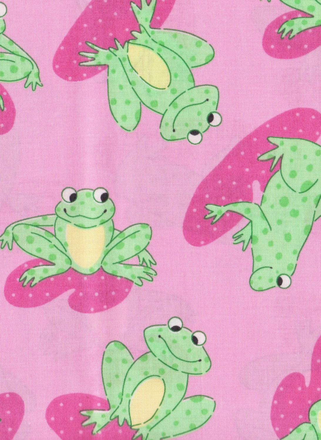 Pink Frog Fabric 1 Yard