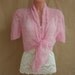 Pink sweater, shrug, bolero, size M