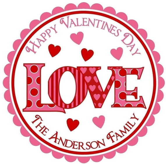 Valentines Day Stickers, LOVE, heart stickers, Valentines Day, Labels, Tags, Seals, Favor, Set of 12 Il_570xn