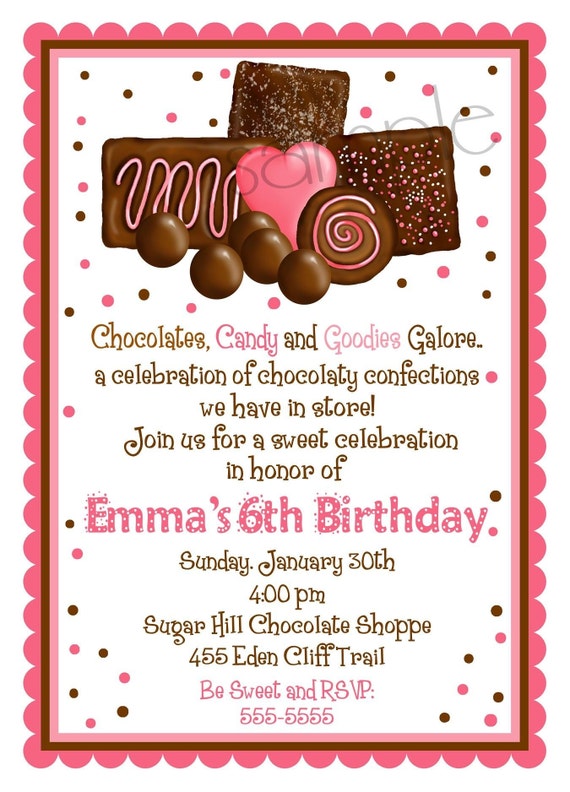 Chocolate Themed Invitations 1