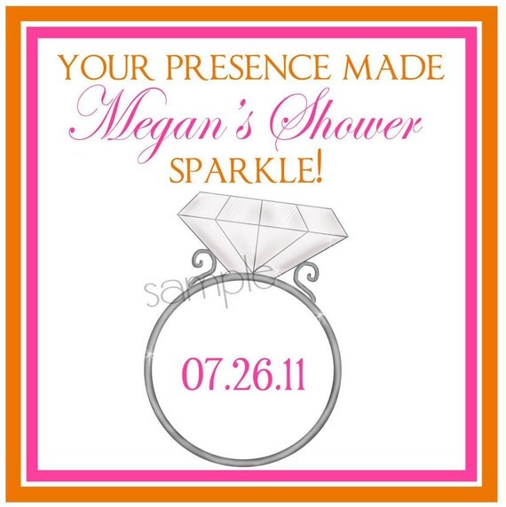 Personalized Wedding Stickers, Diamond Ring stickers, Wedding, bridal