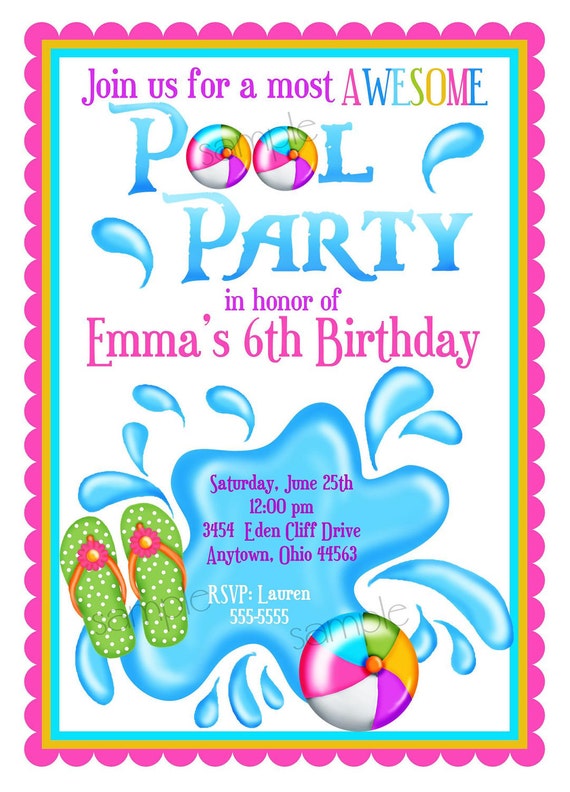 Custom Party Invitations 8