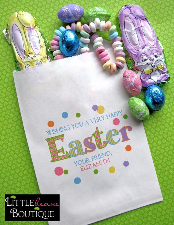 Easter Candy Bags, EASTER, Easter Bunny, Favor bags, Candy Buffet, Birthday party, Sweets, Treats, Set of 24 Il_570xn