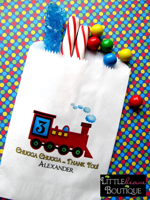 Train Favor bags, Train Birthday party, Train Candy bags, Train party favors, Locomotive, candy bags,Candy Buffet, Birthday party,Treat bags Il_570xn
