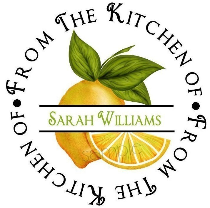 Lemon Kitchen Stickers Sweet Lemons Personalized