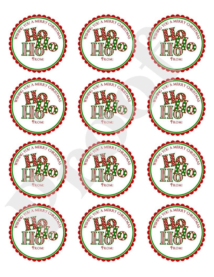 Printable Ho Ho HoTags DIY Christmas Holidays Gift